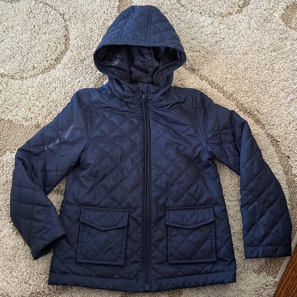 The Children's Place Girls Blue Quilted Puffer Jacket Size S (5-6 years)